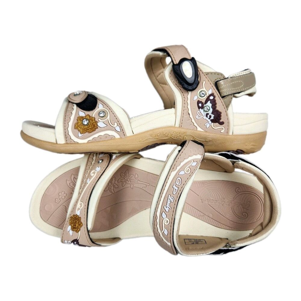 Gold Pigeon Walking Sandals 5991 Tan Ergonomic Womens 8/8.5 Snap Water-Ready